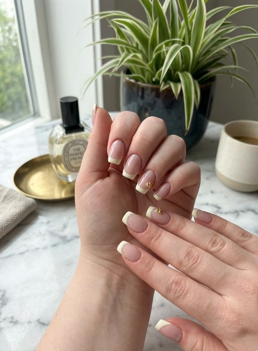 French butter yellow with golden touch